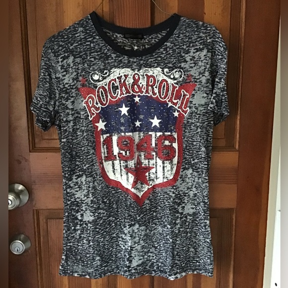 Rock & Roll Cowgirl burnout top. - Picture 1 of 2